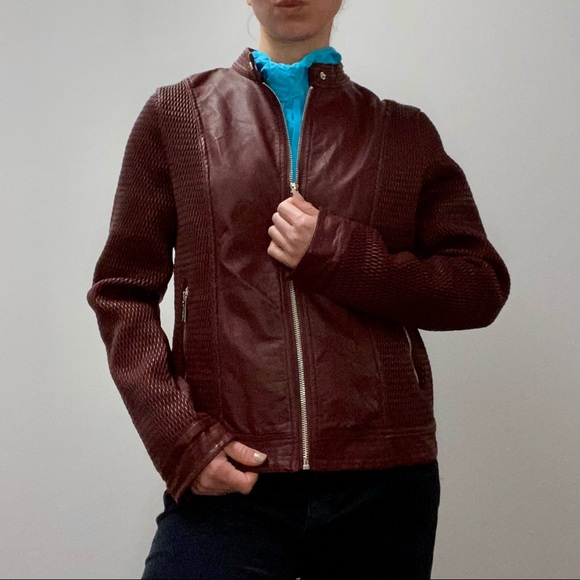 Philosophy Women’s Faux Leather Moto Jacket - Picture 4 of 12